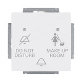 Busch-Jaeger Klingeltaster mit Druckknopf und Leuchtdiode weiß, Retail