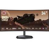 Cooler Master GM34-CWQ2, Gaming-Monitor 86.4 cm (34 Zoll), schwarz, UWQHD, VA, Curved, Quantum Dot, 180Hz Panel