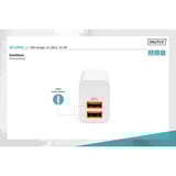 Digitus USB Ladegerät 15,5 Watt, 2x USB-A weiß, PD 3.0