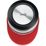 Emsa TEA MUG Tee-Thermobecher 0,4 Liter rot/transparent, Glas, Drehverschluss