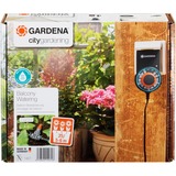 GARDENA city gardening Vollautomatische Blumenkasten-Bewässerung 1407-20, Bewässerungssteuerung grau/schwarz, 43-teilig