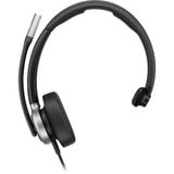 HP Poly Mission 615 Mono-USB-Headset (kabelgebunden) schwarz, USB Type-C und Type-A, PU-Leder-Ohrpolster (Oberflächenmaterial)