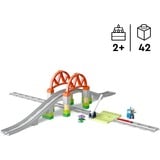 LEGO 10426 DUPLO Town Eisenbahnbrücke und Schienen - Erweiterungsset, Konstruktionsspielzeug 