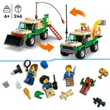 LEGO 60353 City Tierrettungsmissionen, Konstruktionsspielzeug Interaktives digitales Abenteurspielset mit Pickup, 3 Minifiguren und Tierfiguren