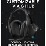 Logitech G935, Gaming-Headset schwarz, 7.1 Virtual Surround, Lightsync