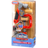 MGA Entertainment Litte Tikes Creative Construction - Hammer- und Nagel-Set, Kinderwerkzeug 