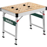 Metabo Multifunktionstisch MWB 100, Werkbank silber/holz, belastbar bis 120 kg