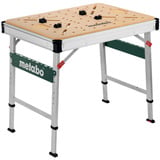 Metabo Multifunktionstisch MWB 100, Werkbank silber/holz, belastbar bis 120 kg