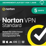 Norton VPN Standard NPM CE, Sicherheit-Software Deutsch, 12 Monate / 1 User / 5 Geräte