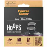 PanzerGlass Hoops Kameraschutz, Objektivschutzkappe schwarz, iPhone 15 Plus / 15