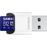 Samsung PRO Plus 512 GB SDXC (2023), Speicherkarte UHS-I U3, Class 10, V30, inkl. USB-Adapter