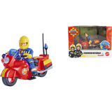 Simba Feuerwehrmann Sam Feuerwehr Motorrad mit Figur, Spielfahrzeug 