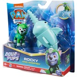 Spin Master Paw Patrol Aqua Pups - Hero Pups-Set mit Rocky-Welpenfigur und Sägefisch-Figur, Spielfigur 