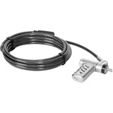 Targus DEFCON Ultimate Universal Resettable Combination Lock, Zahlenschloss schwarz/silber