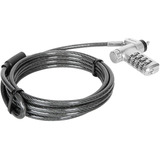 Targus DEFCON Ultimate Universal Resettable Combination Lock, Zahlenschloss schwarz/silber