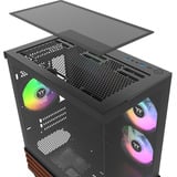 Thermaltake View 170 WS ARGB , Tower-Gehäuse schwarz/holz, Tempered Glass x 2, Holz-Struktur