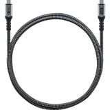 goobay USB4 Gen 3x2 Kabel, USB-C Stecker > USB-C Stecker, 40Gbit/s schwarz/grau, 1,5 Meter, PD, Laden mit bis zu 240 Watt