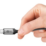 goobay USB4 Gen 3x2 Kabel, USB-C Stecker > USB-C Stecker, 40Gbit/s schwarz/grau, 1,5 Meter, PD, Laden mit bis zu 240 Watt