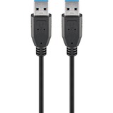 goobay USB 3.2 Gen 1 Kabel, USB-A Stecker > USB-A Stecker schwarz, 1,8 Meter