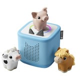 tonies Toniebox 2 Himmelblau Starter Set My First Tonies Bauernhof, Lautsprecher 