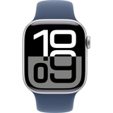 Apple Watch Series 10, Smartwatch silber, Aluminium, 42 mm, Sportarmband Denim S/M, Cellular
