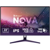 Arozzi Nova 32T2K180, Gaming-Monitor 80 cm (31.5 Zoll), lila, QHD, IPS, HDMI, DP, Lautsprecher, 180Hz Panel