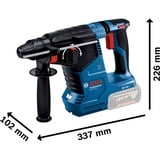 Bosch Akku-Bohrhammer GBH 18V-24 C Professional, 18Volt blau/schwarz, 2x Li-Ionen Akku 5,0Ah, Bluetooth, in L-BOXX