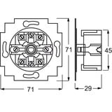 Busch-Jaeger Jalousieschalter Einsatz zwei polig 2712 U weiß, Retail