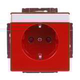 Busch-Jaeger Schutzkontakt Steckdosen Einsatz rot, Retail