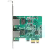 DeLOCK PCI Express x1 Karte 2 x RJ45 2,5 Gigabit LAN RTL8125, LAN-Adapter 