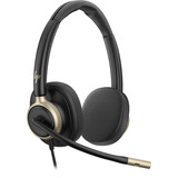 HP Poly Mission 825 kabelgebundenes Stereo-USB-Headset BULK schwarz, USB Type-C und Type-A, PU-Leder-Ohrpolster (Oberflächenmaterial)