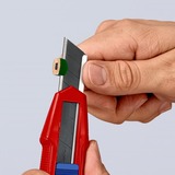 KNIPEX CutiX Universalmesser, Teppichmesser rot/blau, inkl. 2 Klingen