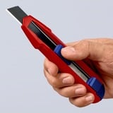 KNIPEX CutiX Universalmesser, Teppichmesser rot/blau, inkl. 2 Klingen