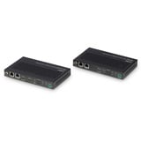 Lindy 100m Cat.6A KVM Extender HDBaseT 3.0, KVM-Switch schwarz, HDMI 4K60, Audio, IR & RS-232