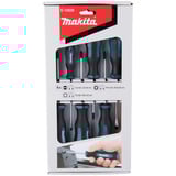 Makita Schraubendreher-Set E-10528, 6-teilig schwarz/blau, Ergonomisch, gummierter Handgriff 