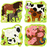 Ravensburger Puzzle UP! - Bauernhoftiere 4, 6, 8 und 10 Teile