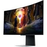 SAMSUNG Odyssey OLED G8 S34DG850SU, Gaming-Monitor 86 cm (34 Zoll), silber, UWQHD, USB-C, Curved, Gaming Hub, 175Hz Panel