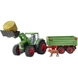 Schleich Farm World Traktor mit Anhänger, Spielfahrzeug grün/rot