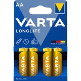VARTA Longlife , Batterie 4 Stück, AA