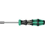 Wera Bit-Satz Kraftform Kompakt 27 RA 2 schwarz/grün, 6-teilig, 1/4", mit Ratschenfunktion