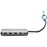i-tec USB 3.0 USB-C/Thunderbolt 3x Display Travel Nano Dock LAN Power Delivery 100W, Dockingstation silber, Anschluss per USB/Thunderbolt 3/4