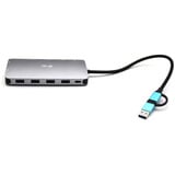i-tec USB 3.0 USB-C/Thunderbolt 3x Display Travel Nano Dock LAN Power Delivery 100W, Dockingstation silber, Anschluss per USB/Thunderbolt 3/4