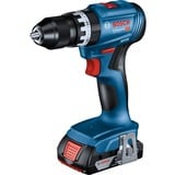 Bosch Akku-Combo Kit GSB 18V-45 + GWS 18V-10 + GBH 18V-22, Bohrhammer blau, 2x Li-Ionen Akku 5,0Ah, 1x Li-Ion Akku ProCORE18V 5,5Ah, Werkzeugtasche