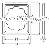 Busch-Jaeger Rahmen dreifach, Kunststoff, Thermoplast, glänzend, Unterputzmontage, IP20, 81x223x6 mm Retail