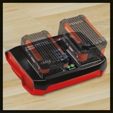 Einhell PXC 2x 3.0Ah Starter Kit & Twincharger Kit, Ladegerät schwarz/rot
