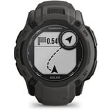 Garmin Instinct 2X Solar, Smartwatch dunkelgrau, 55 mm, Silikon-Armband
