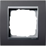 Gira Abdeckrahmen 1-fach mit Aluminium-Zwischenrahmen Event anthrazit, Retail