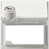 Gira Zentralplatte Klappdeckel verschließbar TX44, Adapter weiß, Retail