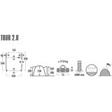 High Peak Busvorzelt Tour 2.0 grau/limette