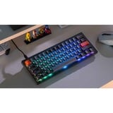 Keychron V4, Gaming-Tastatur schwarz/blaugrau, DE-Layout, Keychron K Pro Red, Hot-Swap, RGB